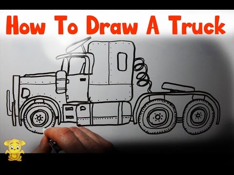 480x360 Learn How To Draw A Truck - Big Rig Sketches