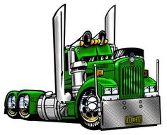 Big Rig Sketches at PaintingValley.com | Explore collection of Big Rig ...