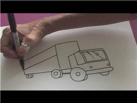 480x360 Drawing Lessons How To Draw A Big Rig - Big Rig Sketches