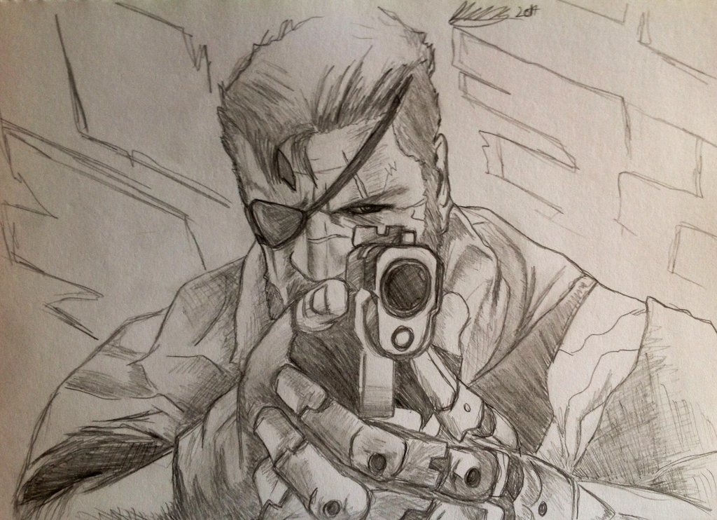 1024x742 Mgs 5 Phantom Pain Big Boss Sketch By Darkchild130 - Big Sketches