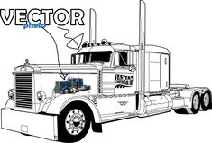 235x158 Semi Truck Drawings Semi1 Clipart And Vectorart Vehicles - Big Truck Sketch