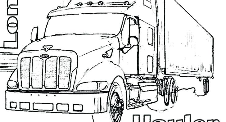 728x393 Big Rig Coloring Pages Big Rig Trucks Coloring Pages Sketch - Big Truck Sketch