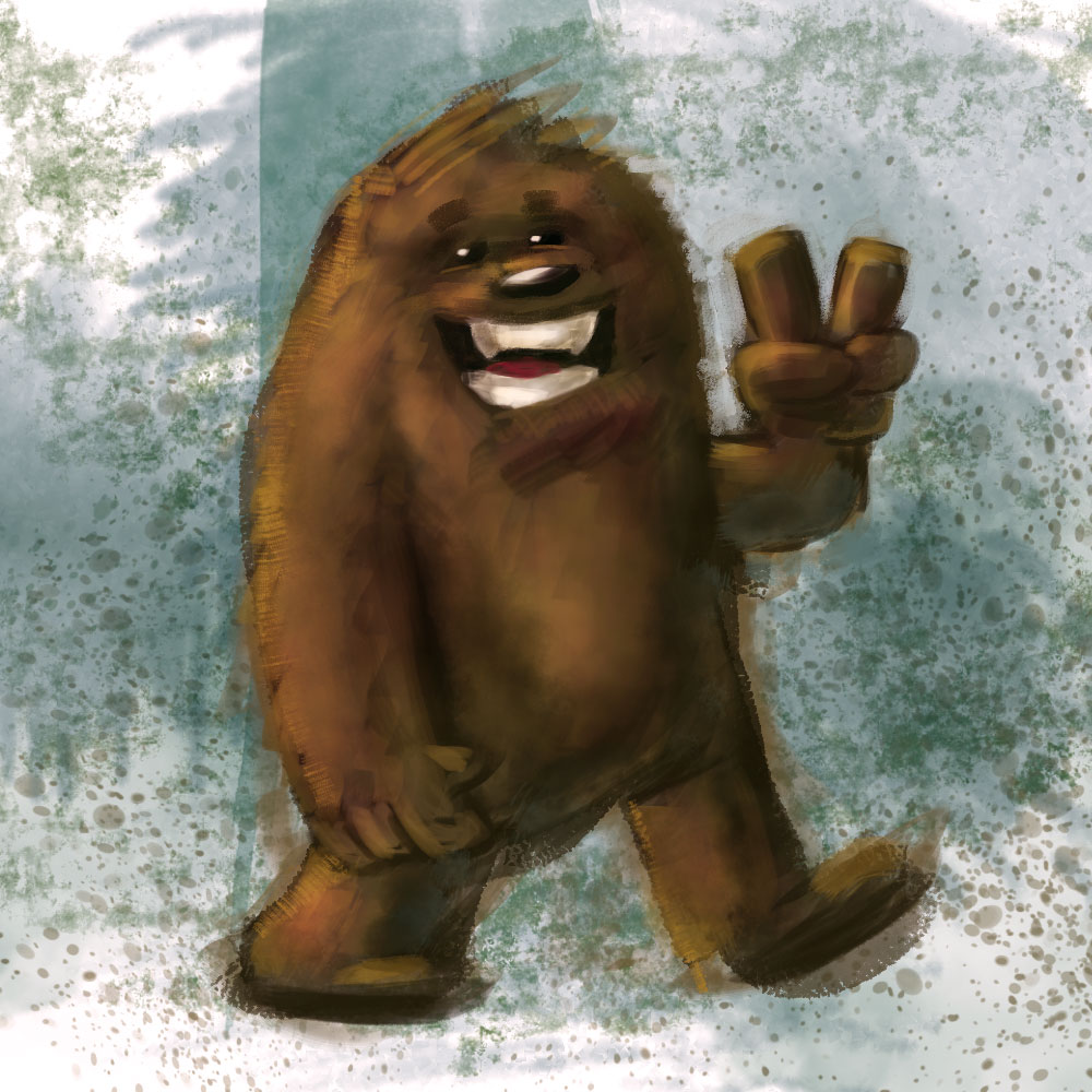 1000x1000 Bigfoot Sketch Cade Halada - Bigfoot Sketch