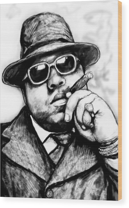 453x726 Biggie Smalls Art Drawing Sketch Portrait - Biggie Sketch