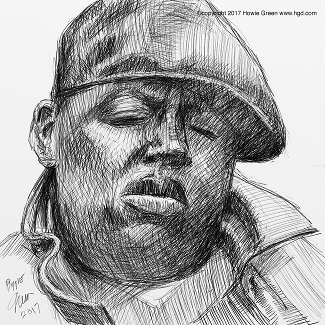 650x650 Biggie Smalls Notorious B.i.g. Portrait Sketch Doodle - Biggie Sketch