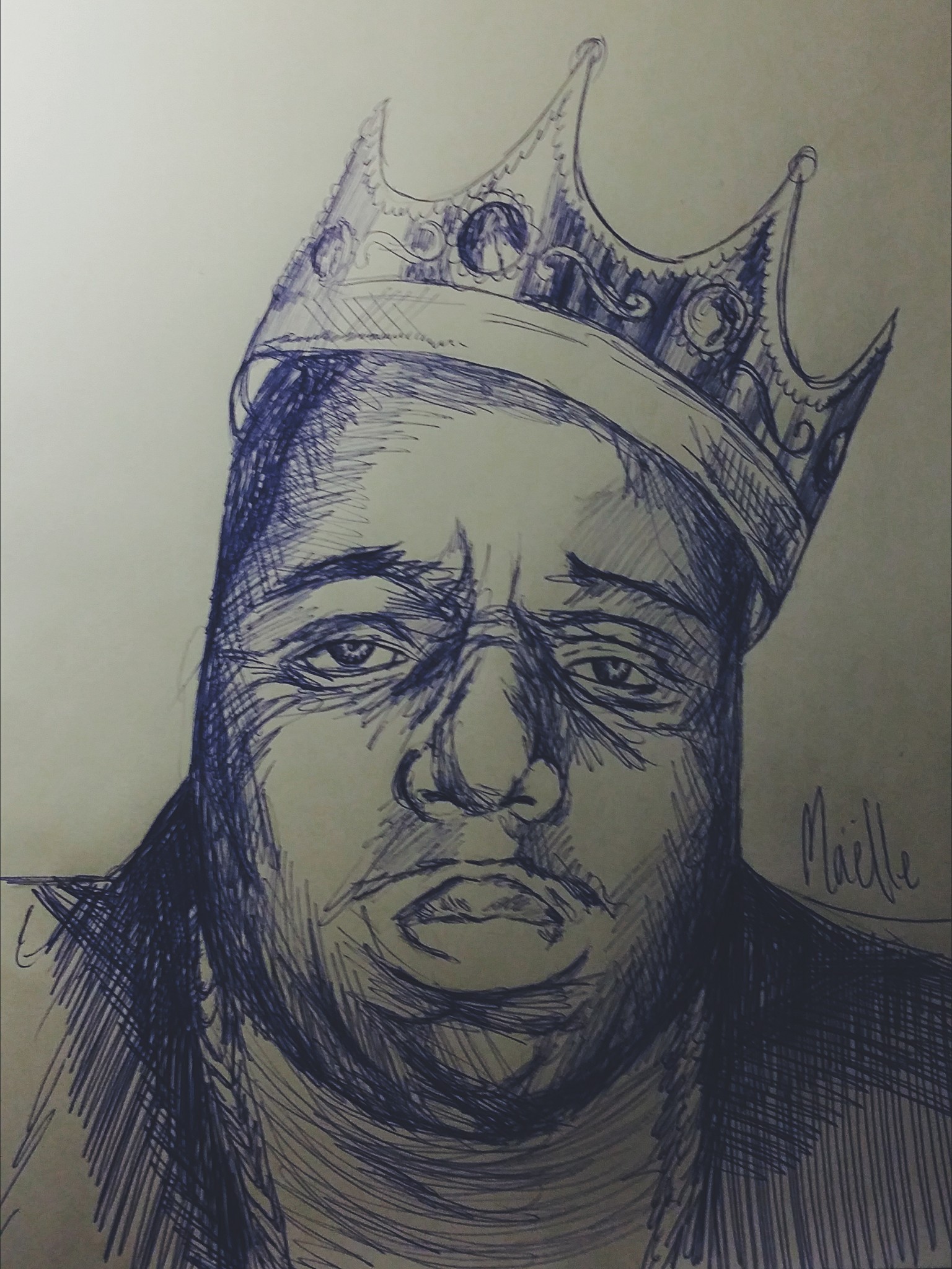 1536x2048 Biggie Smalls Quick Ball Point Sketch Pics - Biggie Sketch