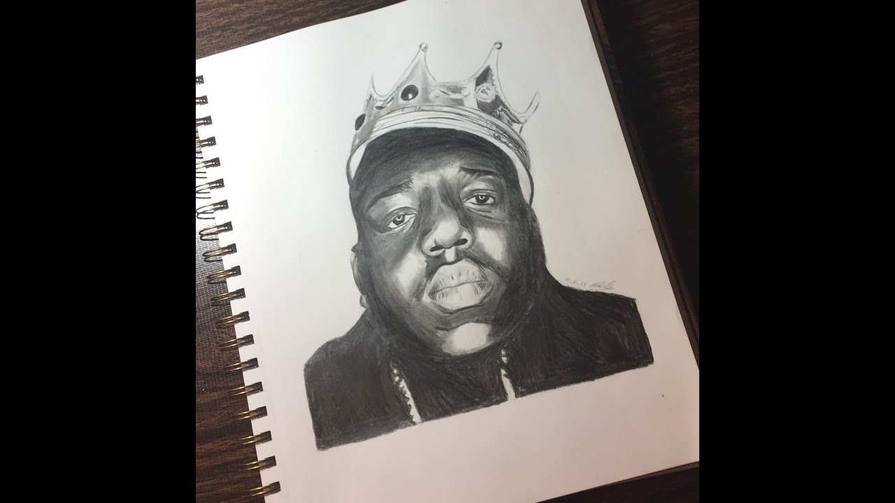 1280x720 Drawing Notorious B.i.g Biggie Smalls - Biggie Sketch