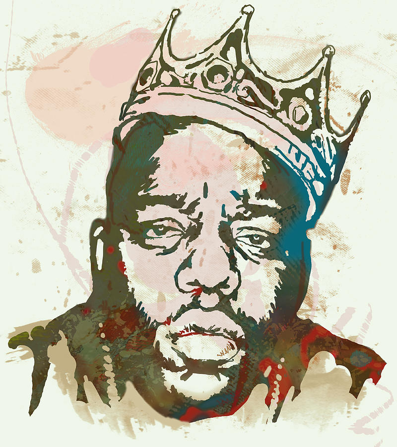800x900 Biggie Smalls Modern Art Drawing Poster Drawing By Kim Wang - Biggie Smalls Sketch