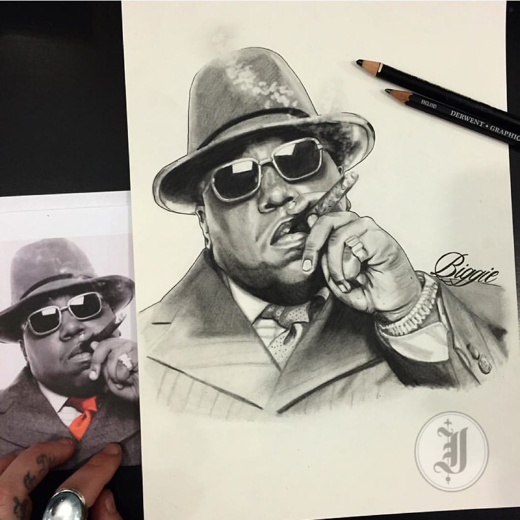1024x1024 Biggie Smalls Sketch - Biggie Smalls Sketch