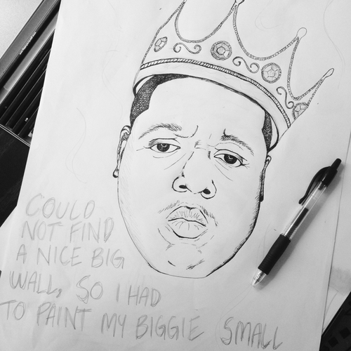500x500 Biggie - Biggie Smalls Sketch