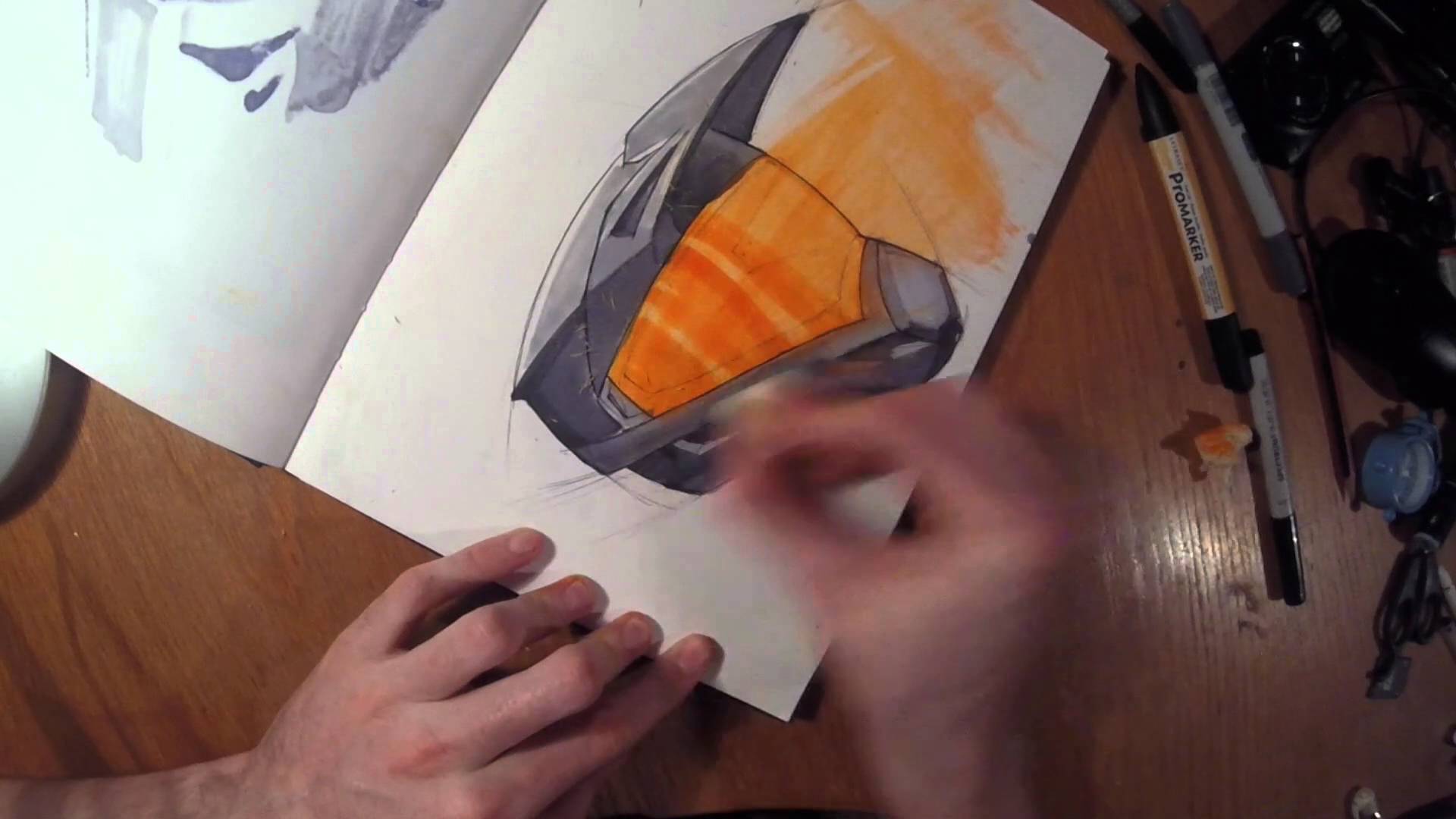 1920x1080 Product Sketch Bike Helmet - Bike Helmet Sketch