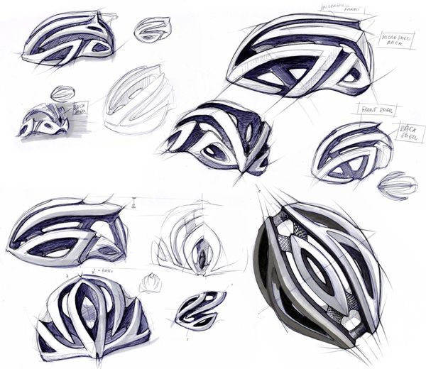 600x520 Amazing Helmet Sketches Design Sketching Sketches - Bike Helmet Sketch