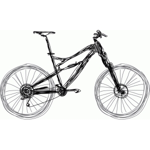 300x300 Silhouette Design Store - Bike Sketch