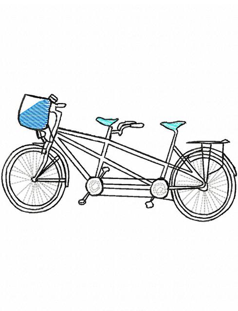 489x640 Tandem Bike Sketch Design Jazzy Zebra Designs - Bike Sketch