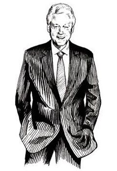 240x350 Bill Clinton On Haiti 1994 - Bill Clinton Sketch