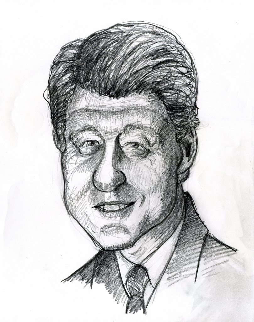 809x1024 William Jefferson Bill Clinton Graphite Sketch. 11x14 - Bill Clinton Sketch