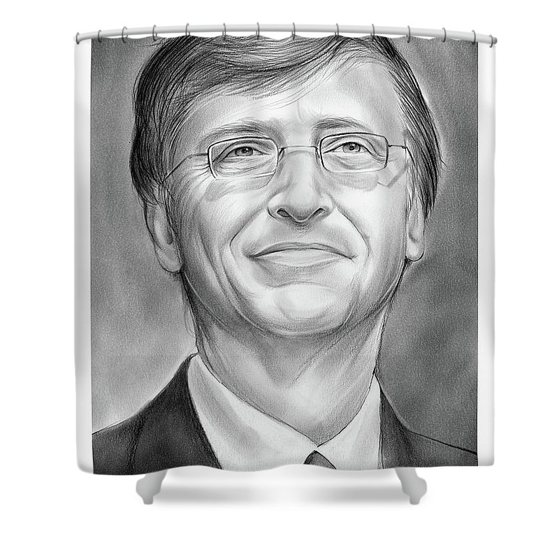 800x800 Bill Gates Shower Curtain For Sale By Greg Joens - Bill Gates Sketch