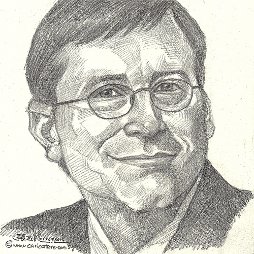500x500 Portrait Workshop - Bill Gates Sketch