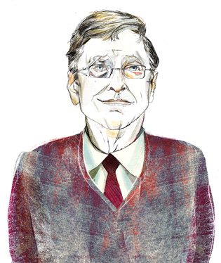 315x374 Qampa Bill Gates On Flying Cars, The Malaria Epidemic, And Article - Bill Gates Sketch