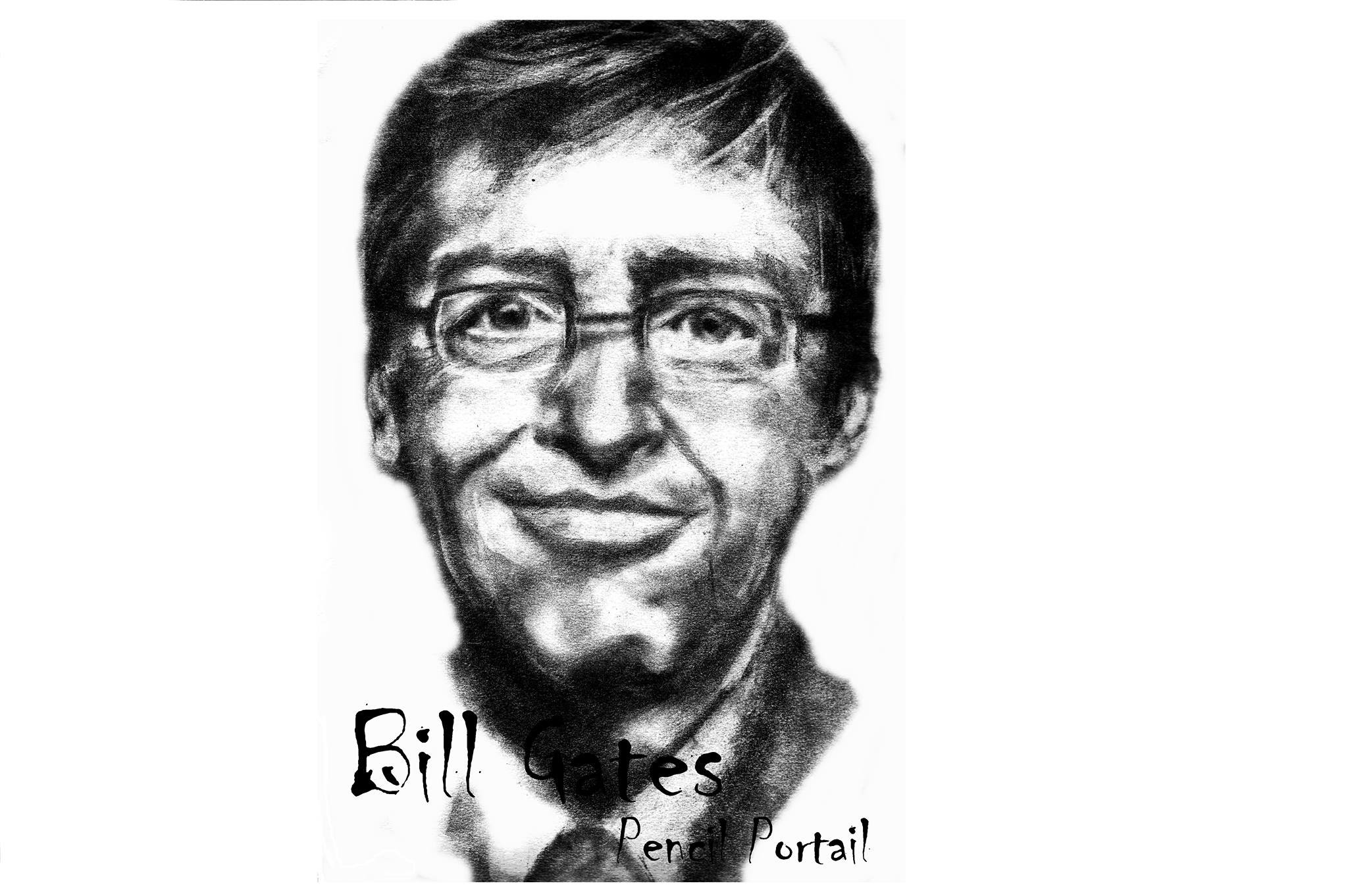 2048x1362 Speed Drawing Portrait Bill Gates - Bill Gates Sketch