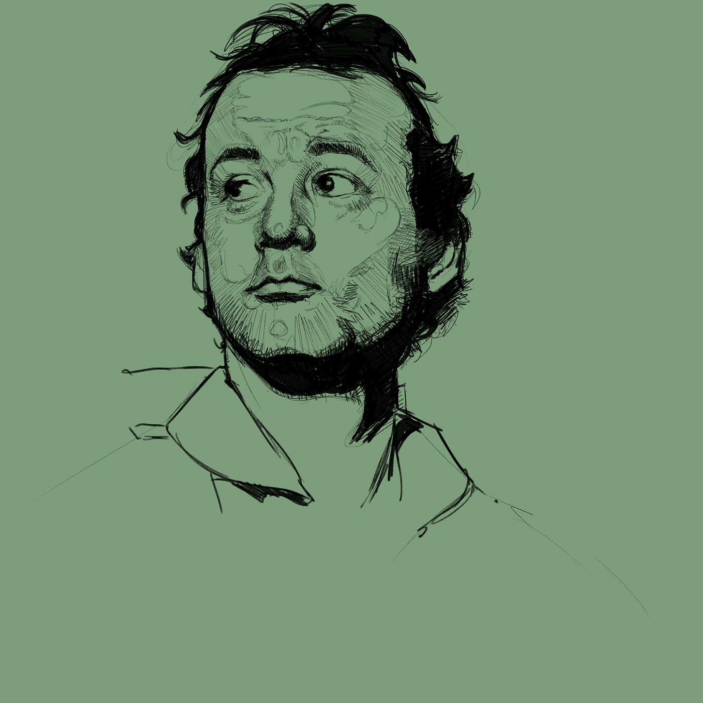 Bill Murray Sketch at PaintingValley.com | Explore collection of Bill ...