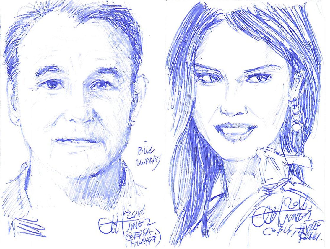 1117x843 Bus Drawing Bill Murray And Olivia Munn Ilovetodrawonscratchpaper - Bill Murray Sketch