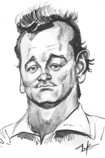 400x600 William James Bill Murray The Daily Star - Bill Murray Sketch