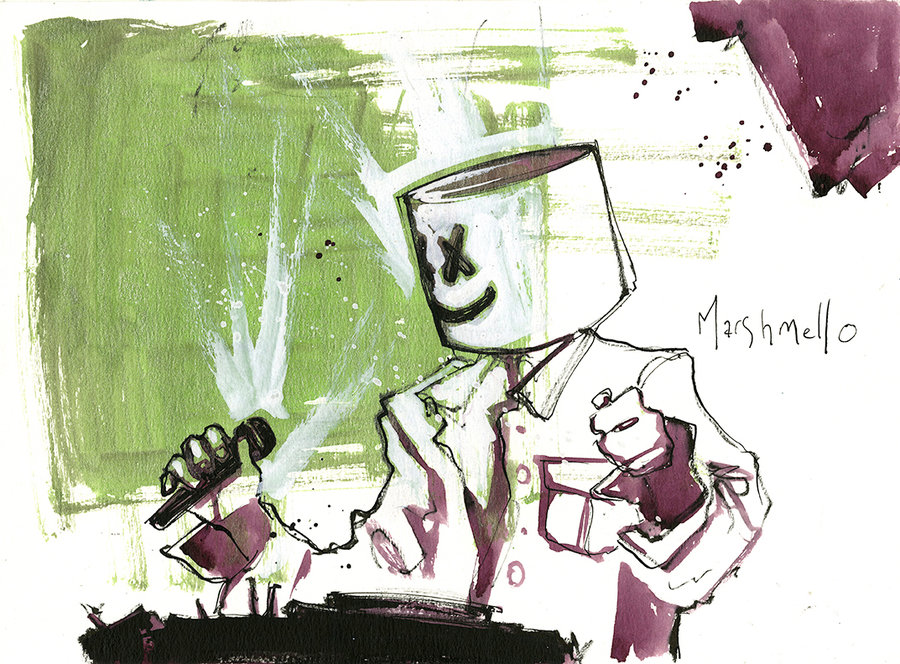 900x664 Zedd, Demi Lovato, Dj Khaled Amp More Performance Illustrations From - Billboard Sketch