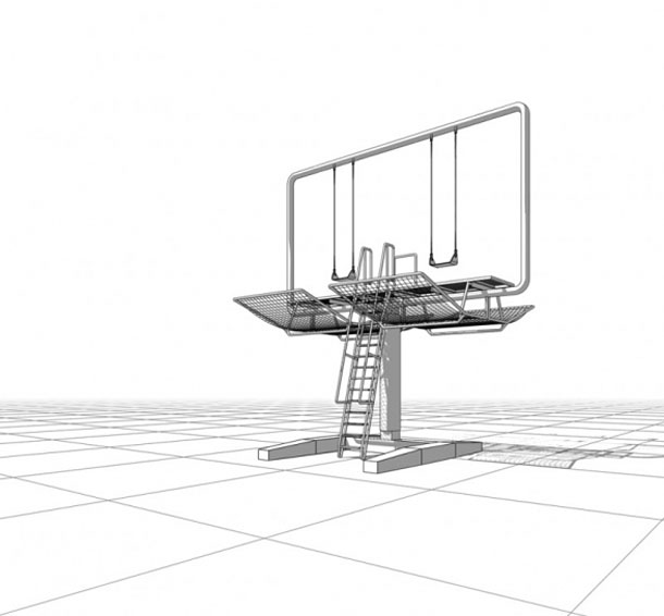 610x566 Billboard Converted To Swingsets - Billboard Sketch