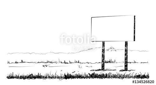 500x274 Billboard Sketch In Vector. Stock Image And Royalty Free Vector - Billboard Sketch