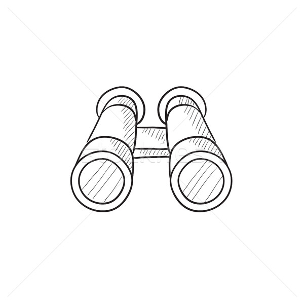 600x600 Binocular Sketch Icon. Vector Illustration Andrei Krauchuk - Binoculars Sketch
