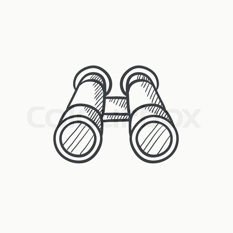 800x800 Binocular Vector Sketch Icon Isolated On Background. Hand Drawn - Binoculars Sketch