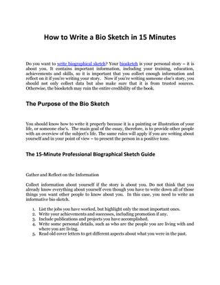 320x414 Discover The Secrets To Write Biographical Sketch In 15 Minutes By - Biological Sketch