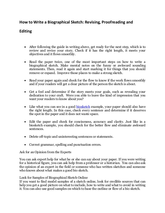 Biological Sketch at Explore collection of