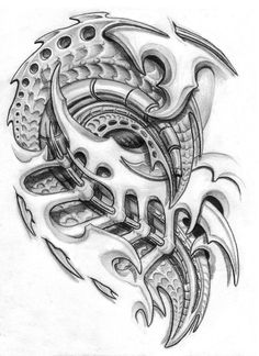 236x324 The 30 Best Biomechanical Tattoo Sketches For Men Images On - Biomechanical Sketch