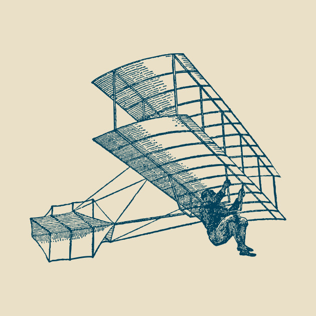 630x630 Historical Plane Sketch - Biplane Sketch