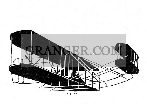 500x355 Image Of Wright Brothers Biplane. - Biplane Sketch