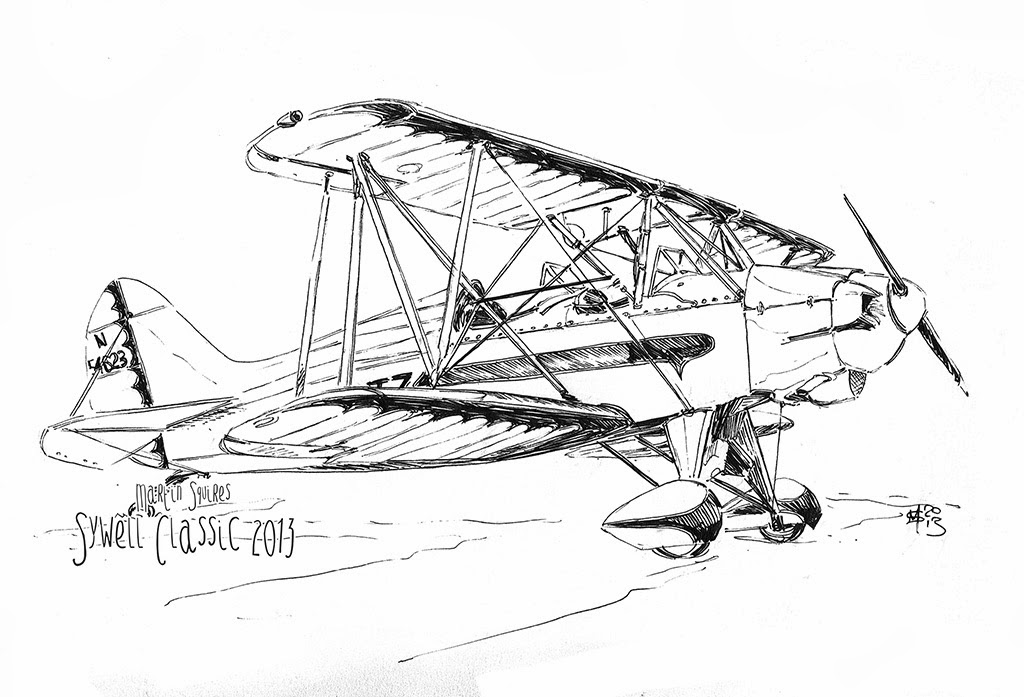 Biplane Sketch at PaintingValley.com | Explore collection of Biplane Sketch