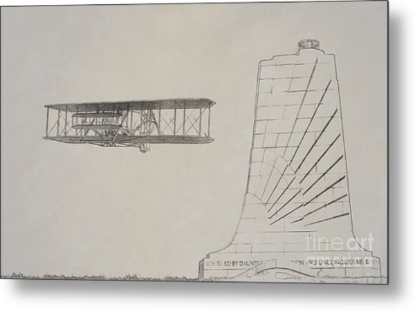 600x450 Wright Brothers Memorial Plane Sketch Digital Art By Randy Steele - Biplane Sketch