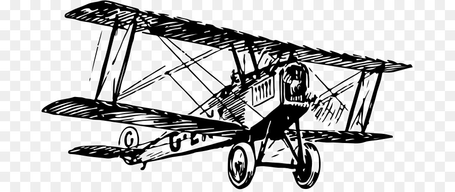 900x380 Biplane Airplane Aircraft Clip Art - Biplane Sketch