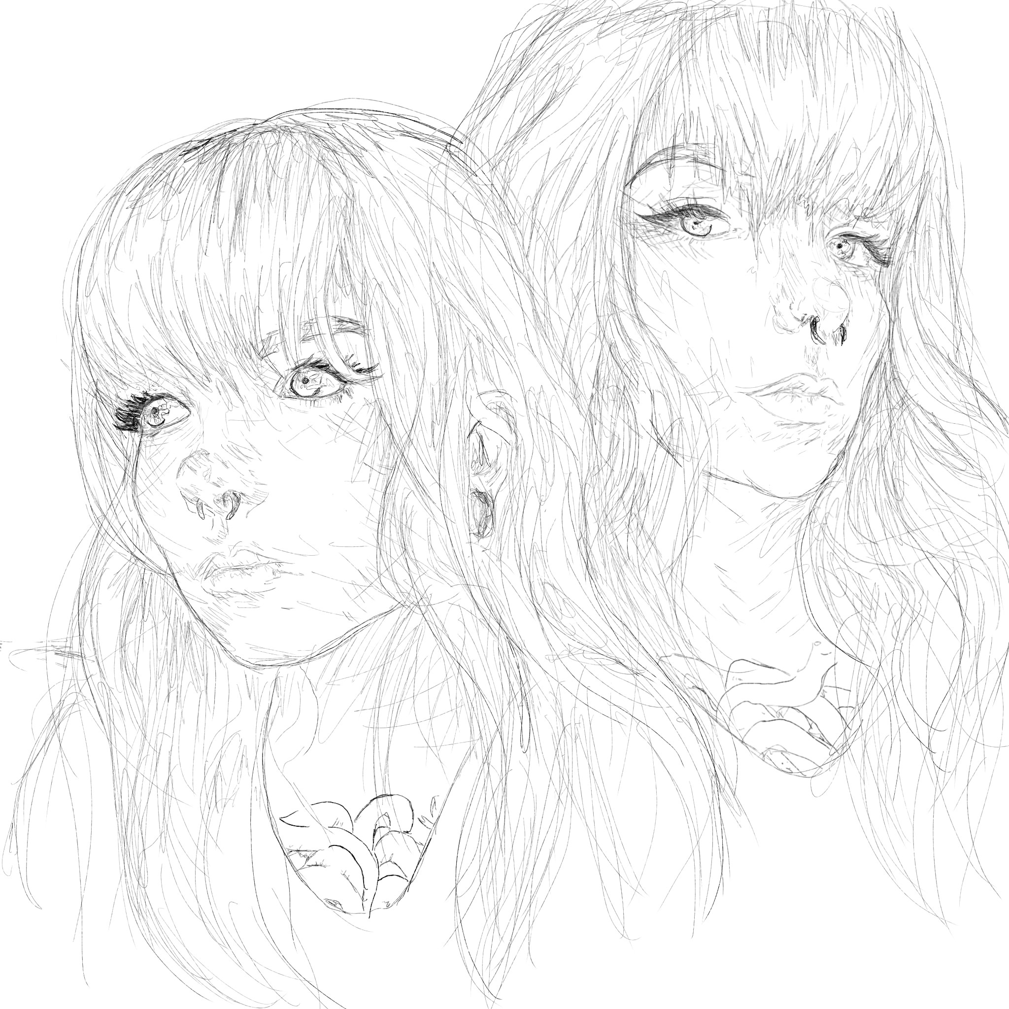 2048x2048 Self Portrait Sketches Representing My Struggle With Bipolar 1 - Bipolar Sketch