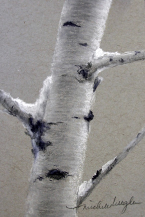 289x432 Michelle Wegler Art Birch Tree Sketch - Birch Tree Sketch