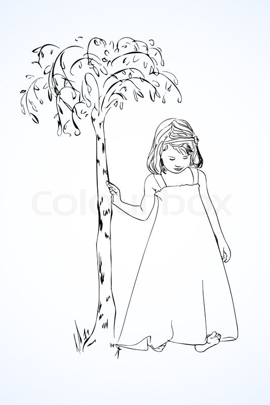 533x800 Russian Girls - Birch Tree Sketch