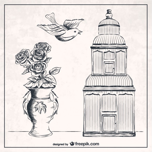 626x626 Birdcage Vectors, Photos And Psd Files Free Download - Bird Cage Sketch
