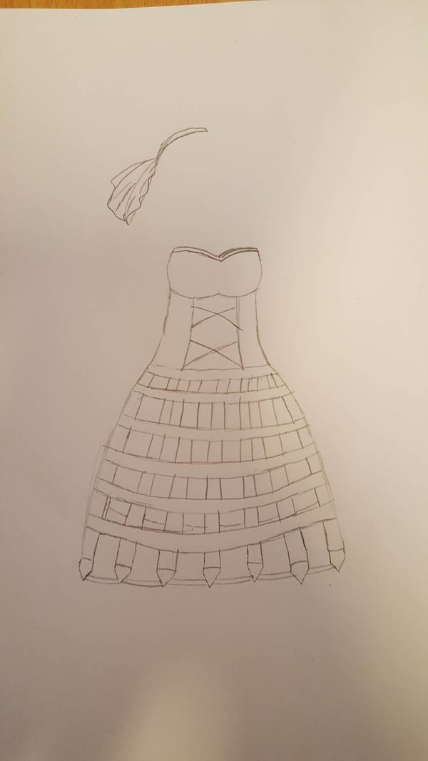 600x1067 Bird Cage Dress Sketch By Thecherrymonsterlu - Bird Cage Sketch