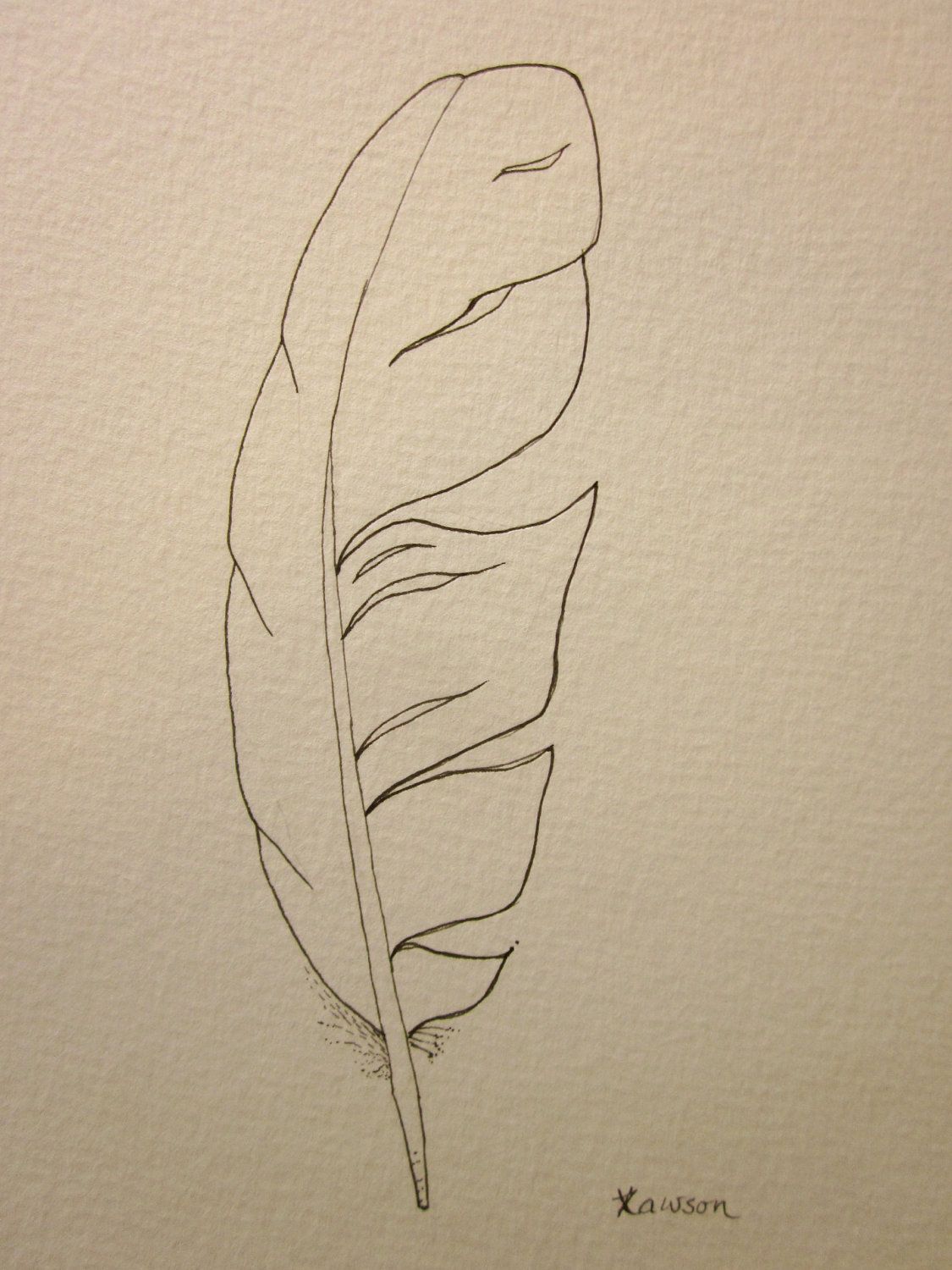 1125x1500 Sea Bird Feather - Bird Feather Sketch
