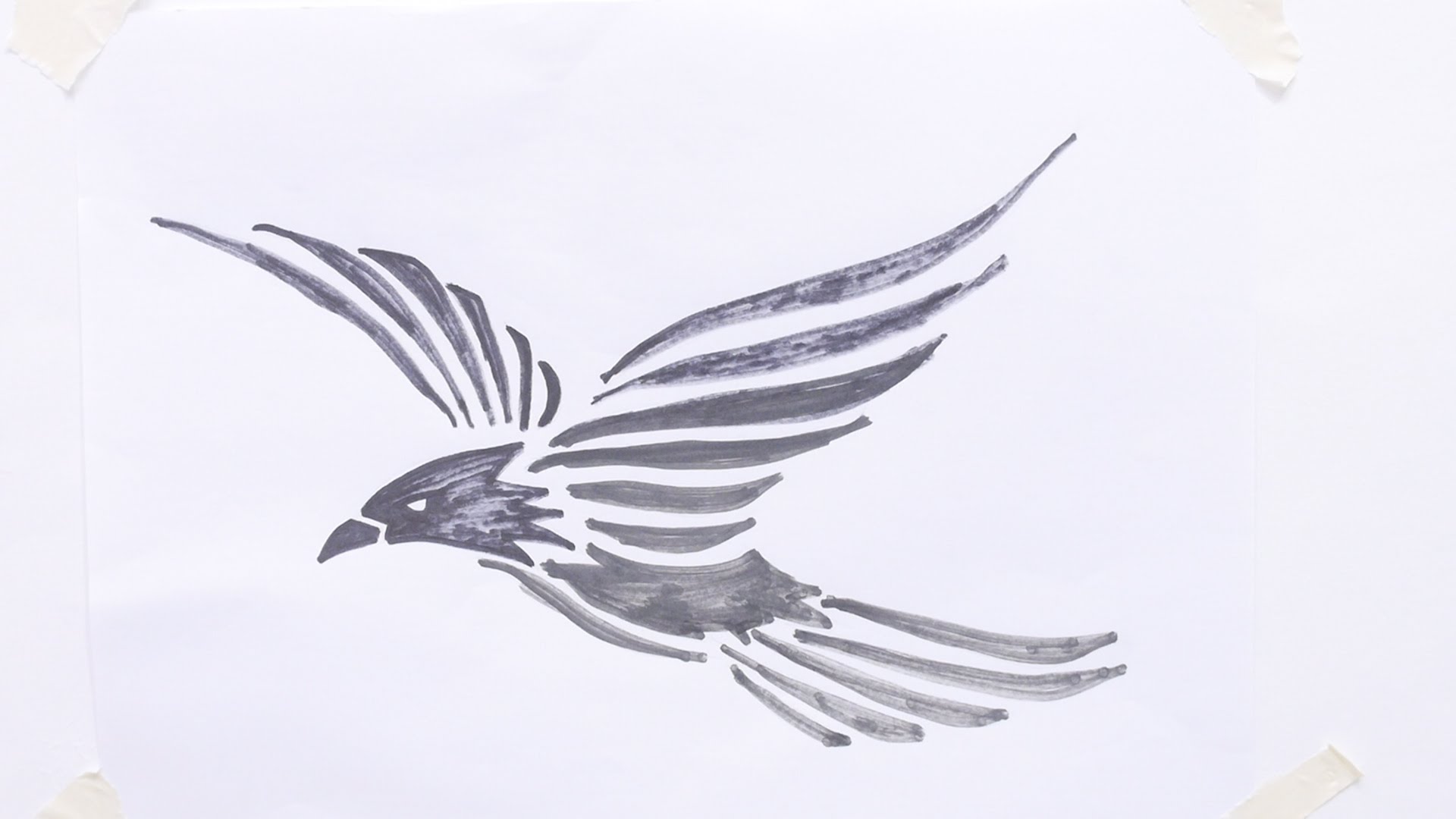 1920x1080 Flying Bird Drawing, Pencil, Sketch, Colorful, Realistic Art - Bird Sketch
