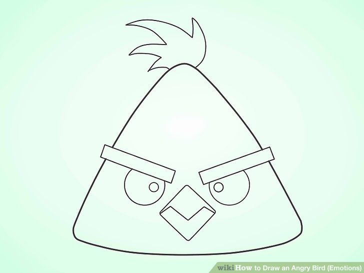 728x546 How To Draw An Angry Bird (Emotions) 15 Steps (With Pictures) - Bird Sketch Step By Step