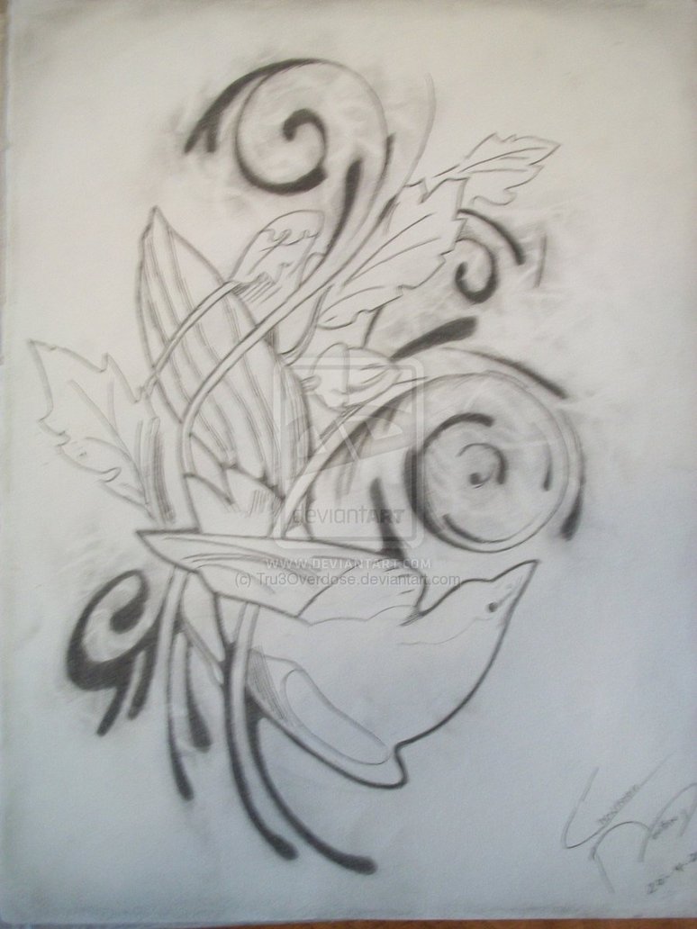 774x1032 Flying Bird Tattoo Sketch - Bird Sketch Tattoo