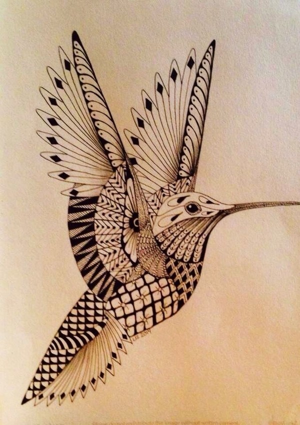 600x850 90 Astonishing Bird Tattoos - Bird Sketch Tattoo